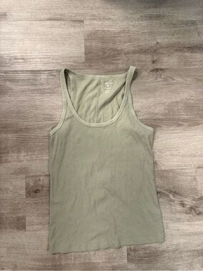 American Eagle Outfitters Ribbed Tank Top in Sage